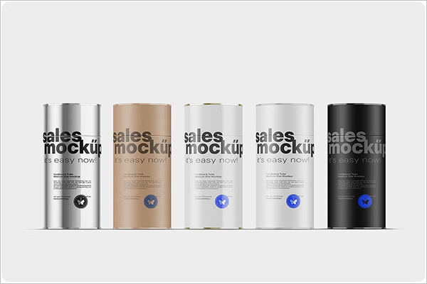 Small Cardboard Tube Mockup