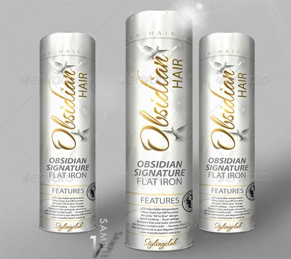 Tube Carton Paperbox Packaging Mock-Up