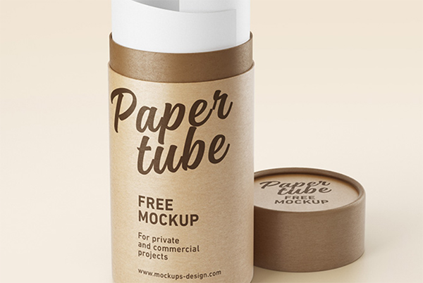 Free PSD Paper Tube Mockup