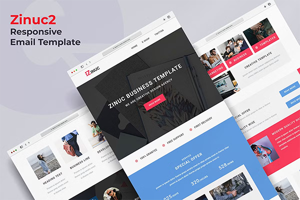 Zinuc2 eCommerce Newsletter Email Template
