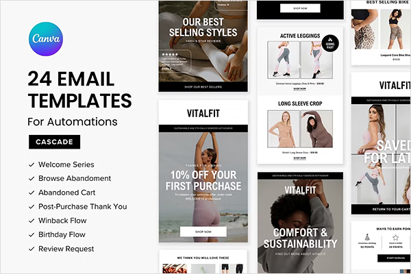Canva Newsletter Email Template Flow Designs