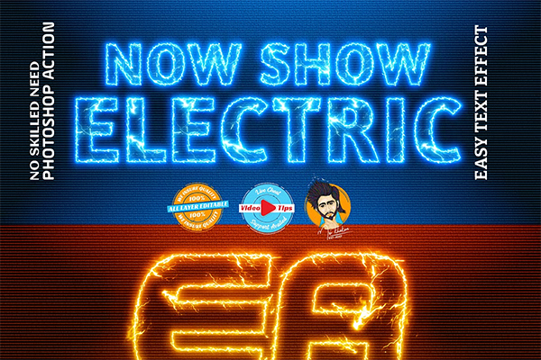 Electricity Photoshop Actions
