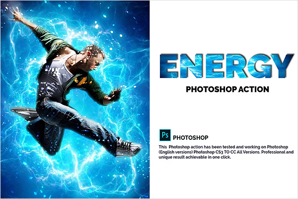 Energy Photoshop Action Design