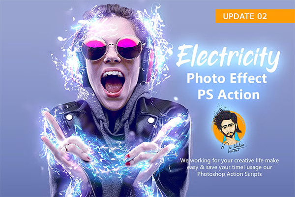 Electricity Photo Effect PS Action