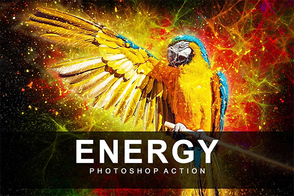 Energy Photoshop Action Template