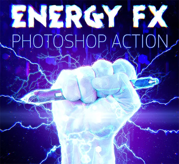 Energy FX - Electricity Photoshop Action