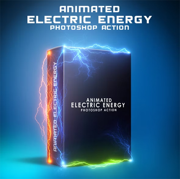 Animated Electric Energy Photoshop Action