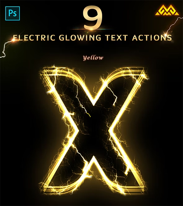 Electric Glowing Effect Photoshop Action