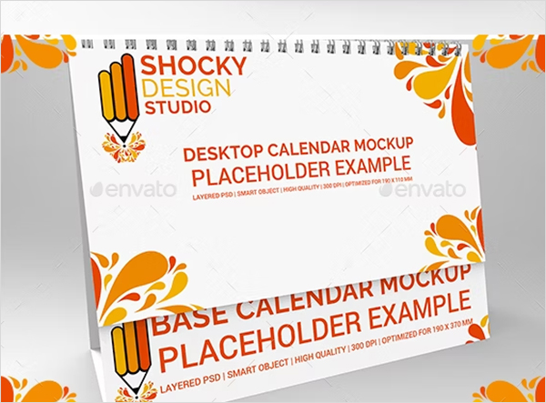 Desktop Calendar Mockup