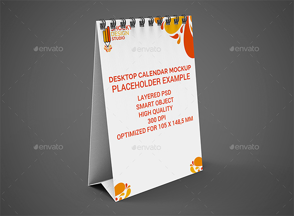 Desktop Calendar Photoshop Mockup