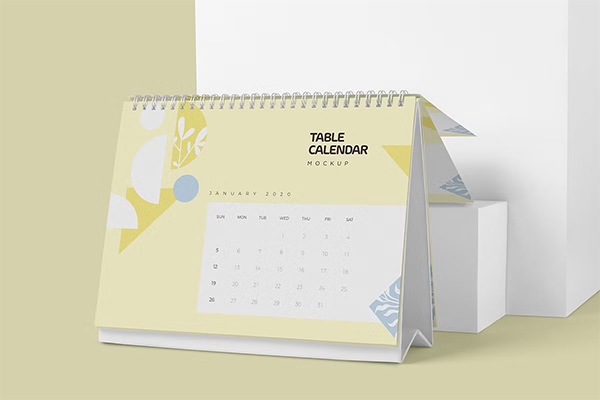 Table Calendar Mockups