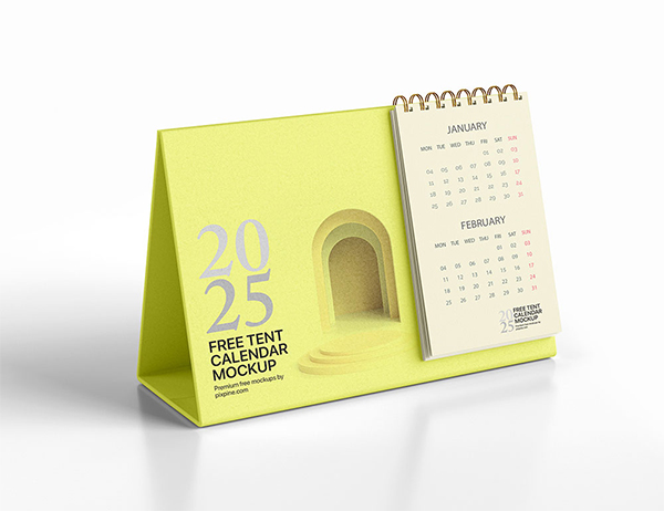 Desk Calendar Free PSD Mockup