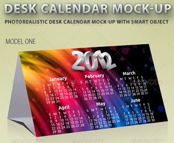 Desk Calendar Mock-up