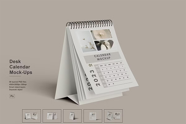 Personal Desk Calendar Mockups