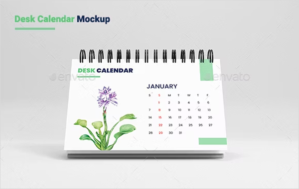 Desk Calendar Mockup Design
