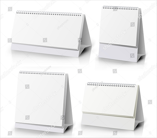 Table Desktop Calendar Mockup Set