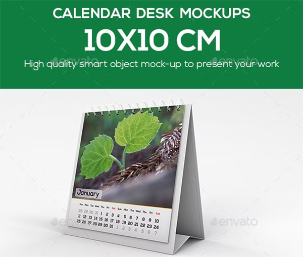 Calendar Desk Mockup