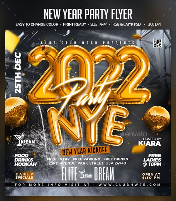 Creative New Year Flyer Template