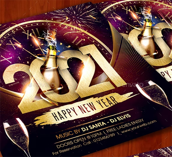 New Year Celebrations Flyer Template