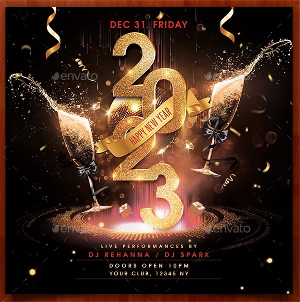 New Year Flyer Design