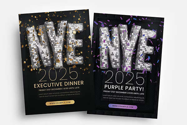NYE Party New Year Flyer Template