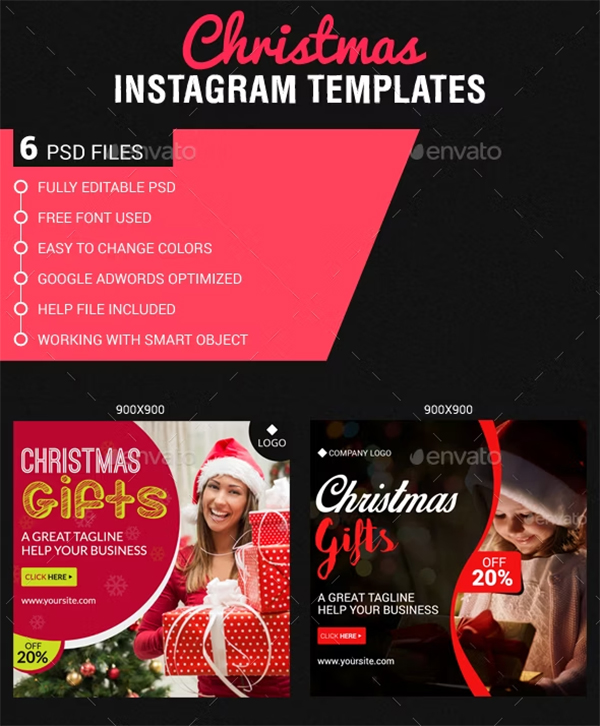 Christmas & New Year Instagram Templates