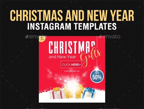 Christmas and New Year Instagram Templates