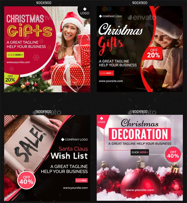 Christmas & New Year Instagram Templates