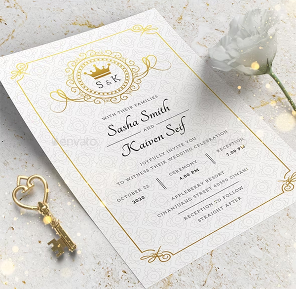 Royal Wedding Invitation Template