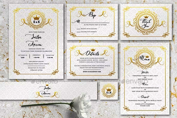 Royal Wedding Invitation Set