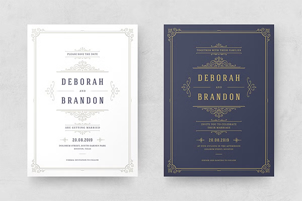 Wedding Royal Invitations Cards Templates