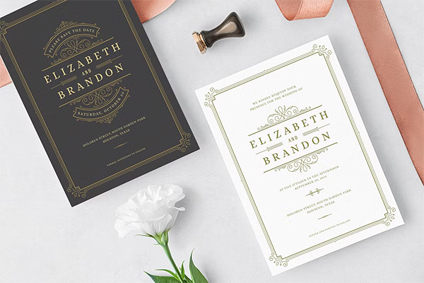 Royal Wedding Invitation Cards Template