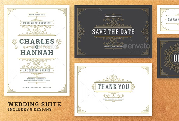 Royal Wedding Invitation Suite