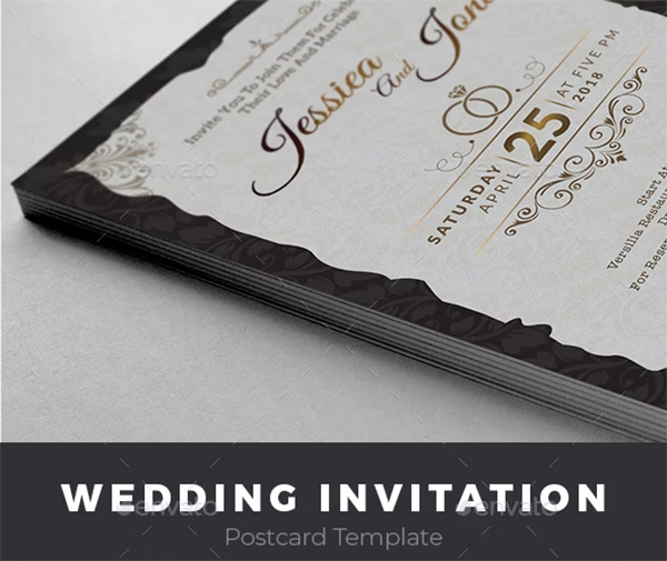 Traditional PSD Wedding Invitations