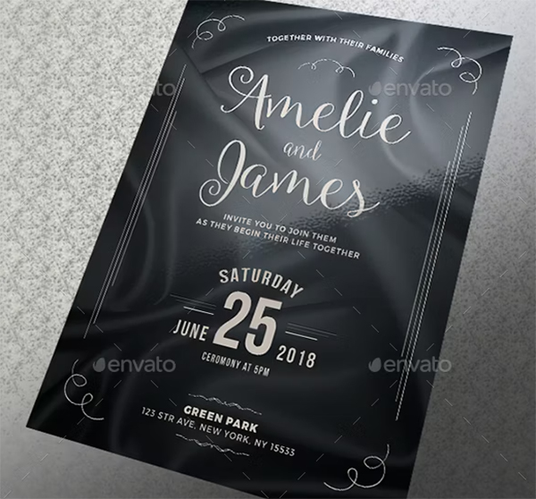 Traditional Wedding PSD Invitation