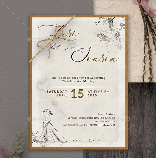 Traditional Wedding Party Invitation