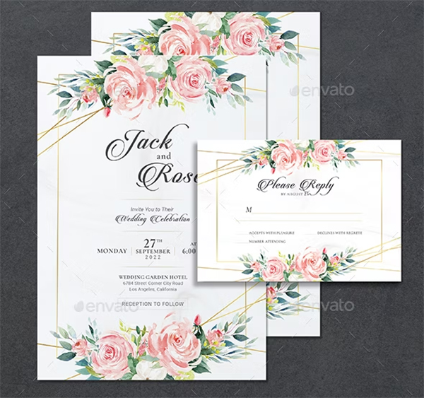 Floral Wedding Invitation Design