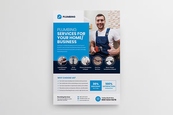 Plumber Service Flyer Template