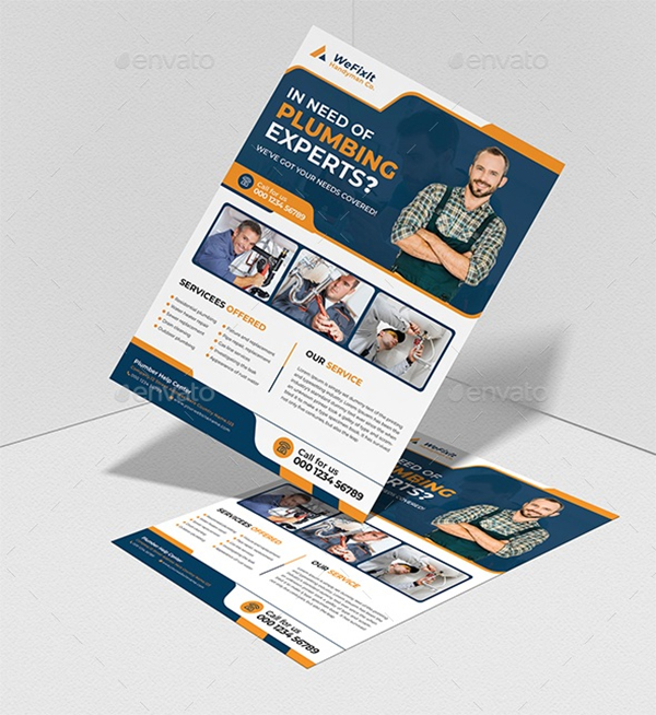 Plumbing Service Flyer Designs