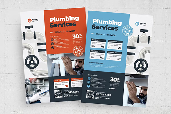 Plumbing Service Flyers Template