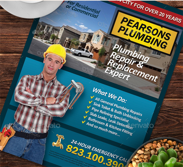 Plumbing Services Flyer Design Template