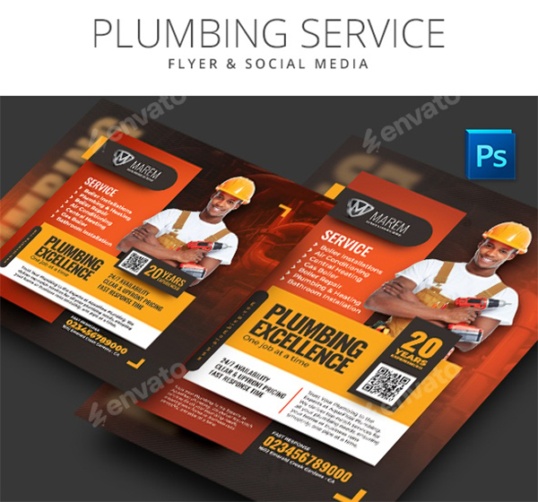 Plumbing Service Flyer Template