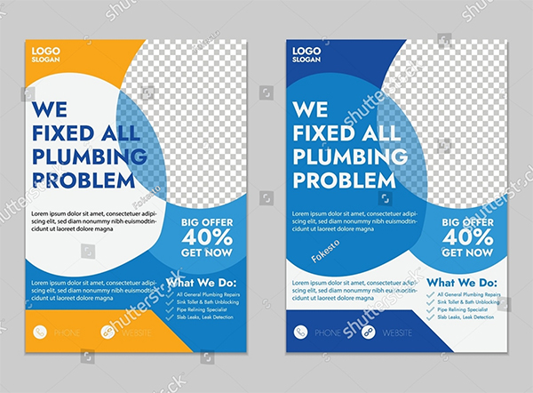 Plumber Flyer Templates Editable Design