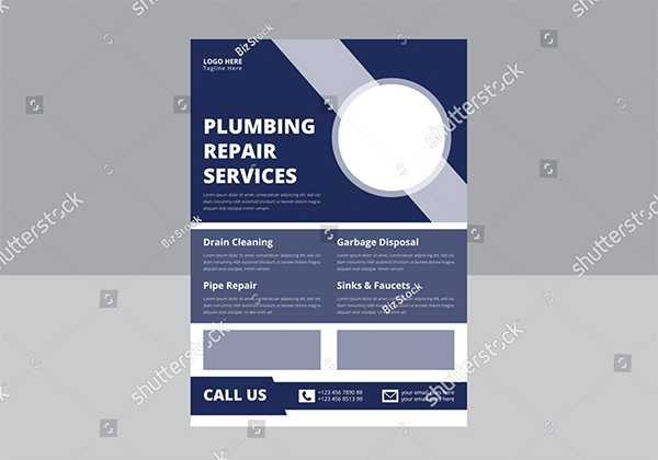 Professional Plumbing Service Flyer Design