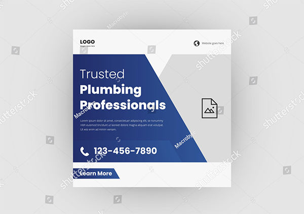 Plumbing Srvice Social Media Flyer Template