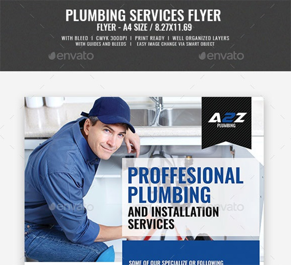 Plumbing Services Photoshop Flyer Template