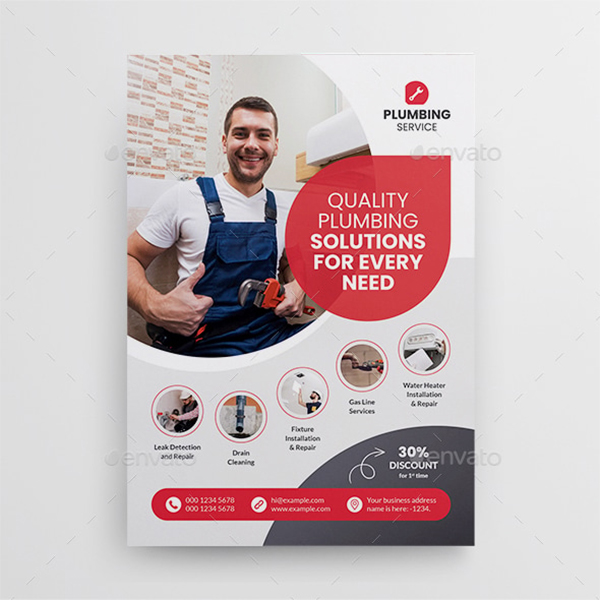 Plumbing Service Vecor Flyer Templates