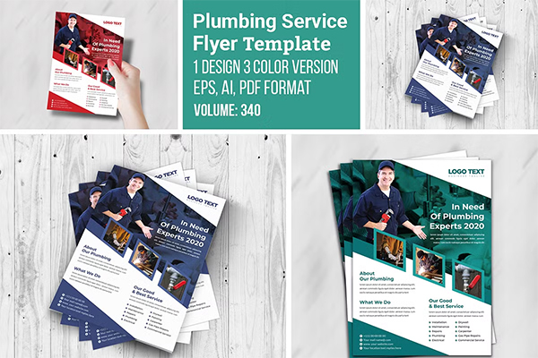 Professional Plumbing Flyer Design