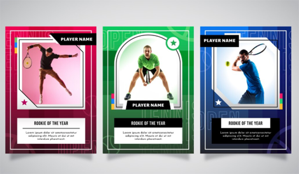 Free Gradient Trading Cards Templates