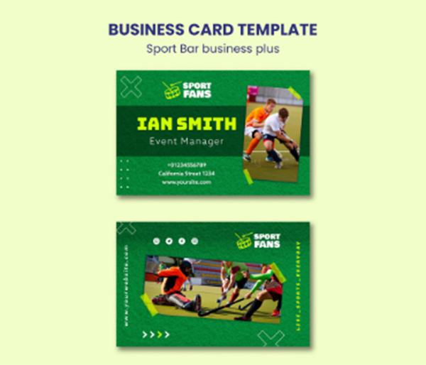 Free Gradient Sports Bar Design Template